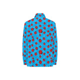 Ladybug Pattern Print Design 02 Women's Long Sleeve Polo Shirt