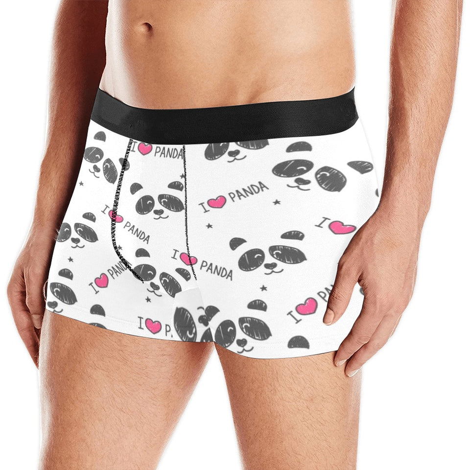 Hand Drawn faces of pandas pattern Men's All Over Print Boxer Briefs Men's Underwear