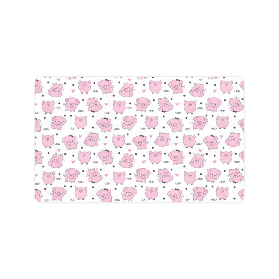 Pig Pattern Print Design 03 Doormat