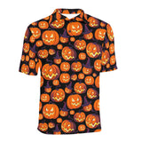 Halloween Pumpkin pattern Men's All Over Print Polo Shirt