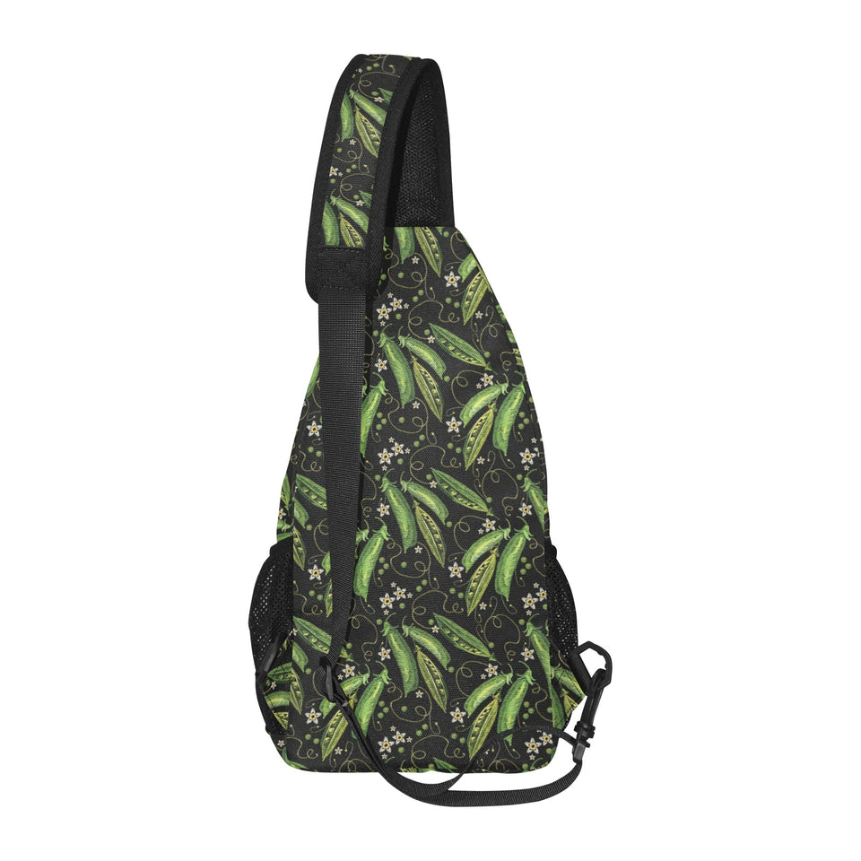 Green Peas Pattern Print Design 02 All Over Print Chest Bag