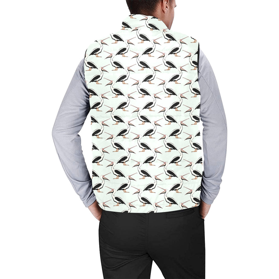 Pelican Pattern Print Design 02 Men's Padded Vest