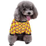 Daruma japanese wooden doll yellow background All Over Print Pet Dog Round Neck Fuzzy Shirt
