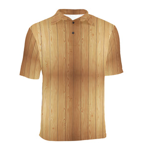 Wood Printed Pattern Print Design 05 Men's All Over Print Polo Shirt