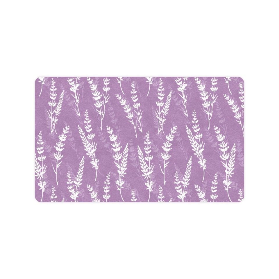 Lavender flowers purple pattern Doormat