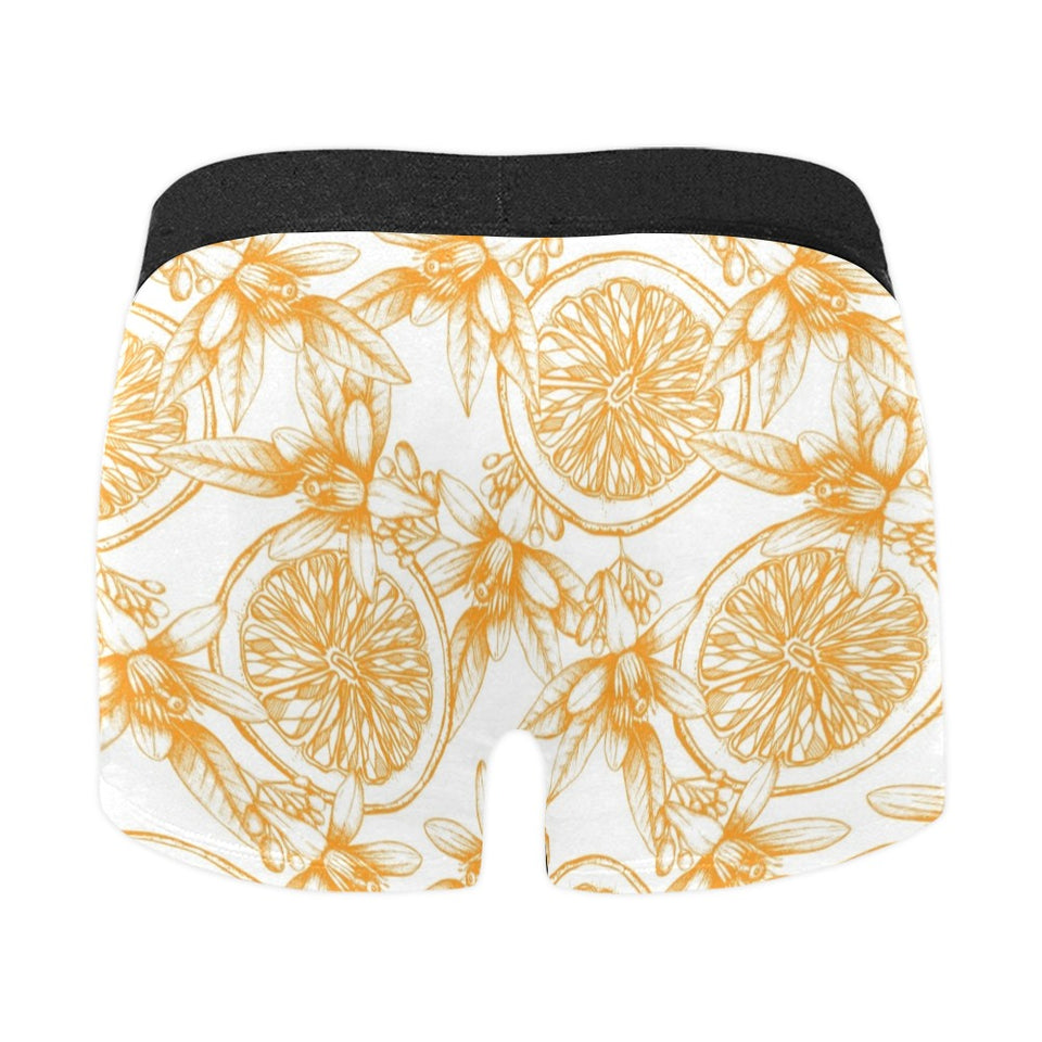 hand drawn orange fruit pattern Men's All Over Print Boxer Briefs Men's Underwear