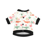 Cute whale pattern All Over Print Pet Dog Round Neck Fuzzy Shirt