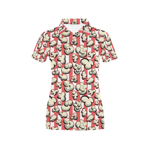 Popcorn Pattern Print Design 05 Women's All Over Print Polo Shirt