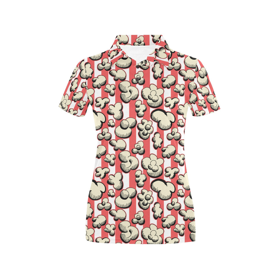 Popcorn Pattern Print Design 05 Women's All Over Print Polo Shirt