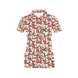 Popcorn Pattern Print Design 05 Women's All Over Print Polo Shirt