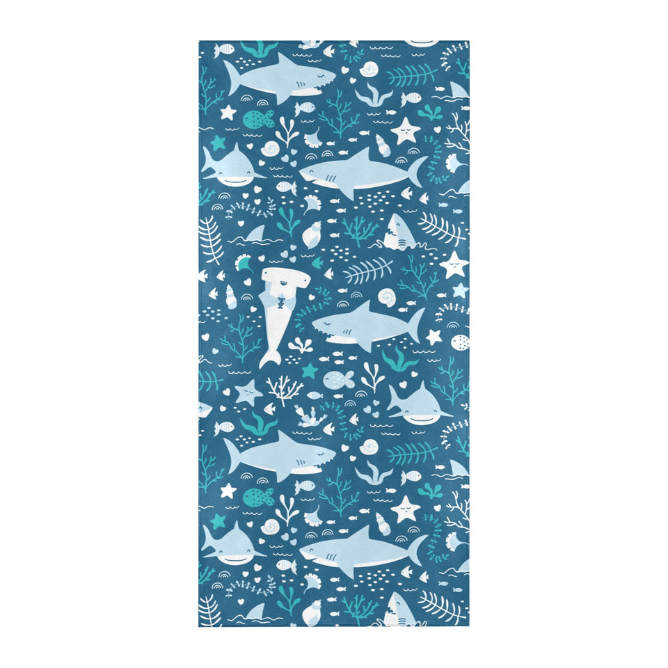 Cute shark pattern Beach Towel
