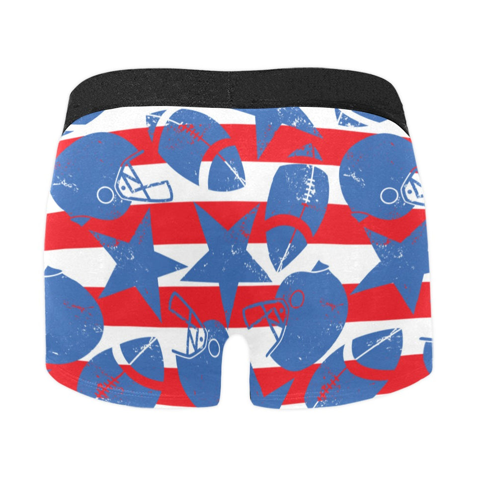 American football ball star stripes pattern Men's All Over Print Boxer Briefs Men's Underwear