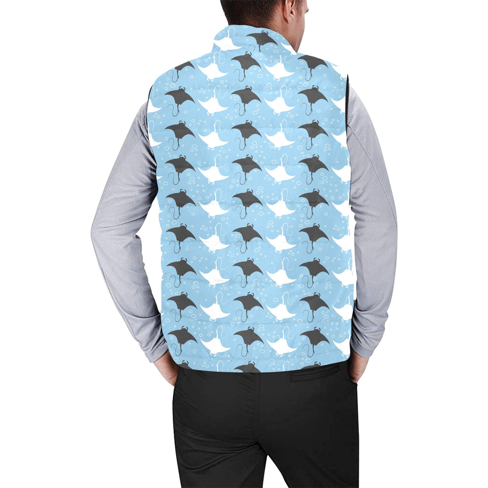 Stingray Pattern Print Design 03 Men's Padded Vest