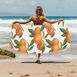 Oranges pattern background Beach Towel