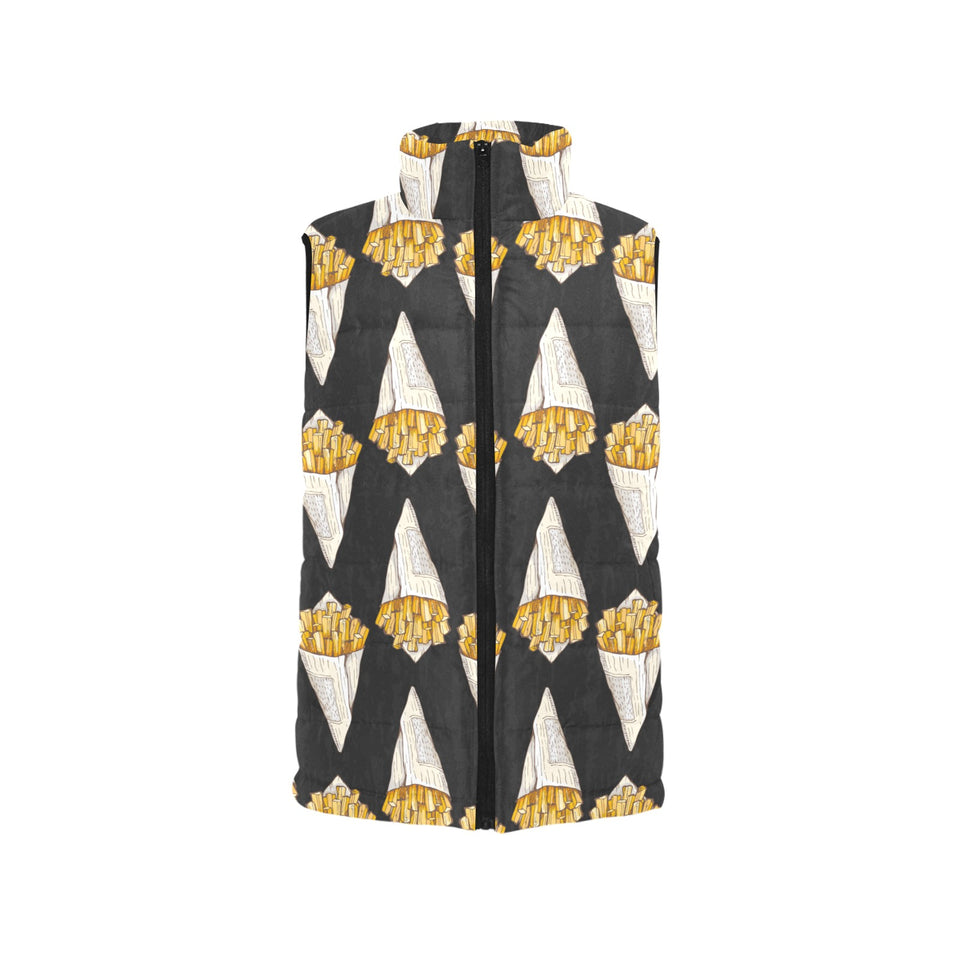 French fries dark background Women's Padded Vest
