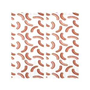 Sausage Pattern Print Design 04 Gauze Curtain