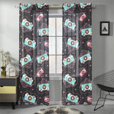 Camera Pattern Print Design 04 Gauze Curtain