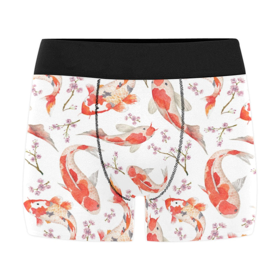 Watercolor Koi Fish Carp Fish pattern Men's All Over Print Boxer Briefs Men's Underwear