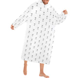 Engine Piston Background Pattern Print Design 01 Blanket Robe with Sleeves