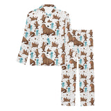 sea lion Seals jellyfish pattern Men's Long Pajama Set