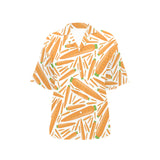 Carrot Pattern Print Design 02 Women's All Over Print Hawaiian Shirt