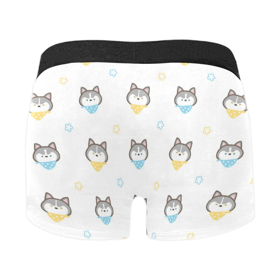 Cute Siberian Husky pattern Men's All Over Print Boxer Briefs Men's Underwear