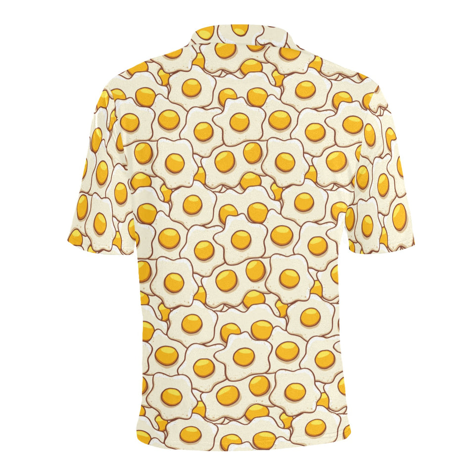 Fried Eggs Pattern Print Design 02 Men's All Over Print Polo Shirt