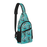 Anchor nautical green background All Over Print Chest Bag