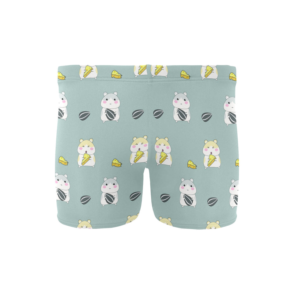 Cute hamster cheese pattern Men's Swimming Trunks