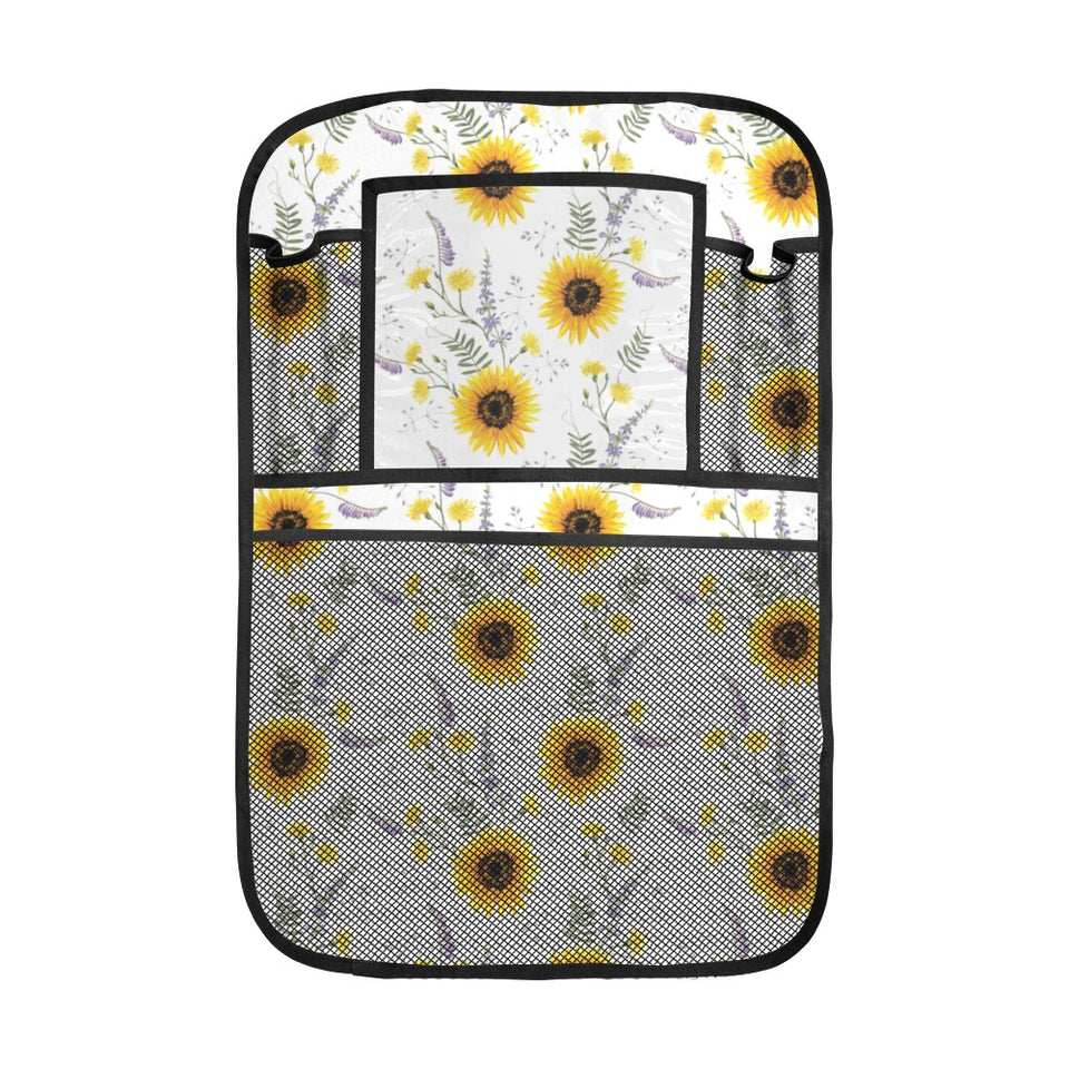 beautiful sunflowers pattern Car Seat Back Organizer