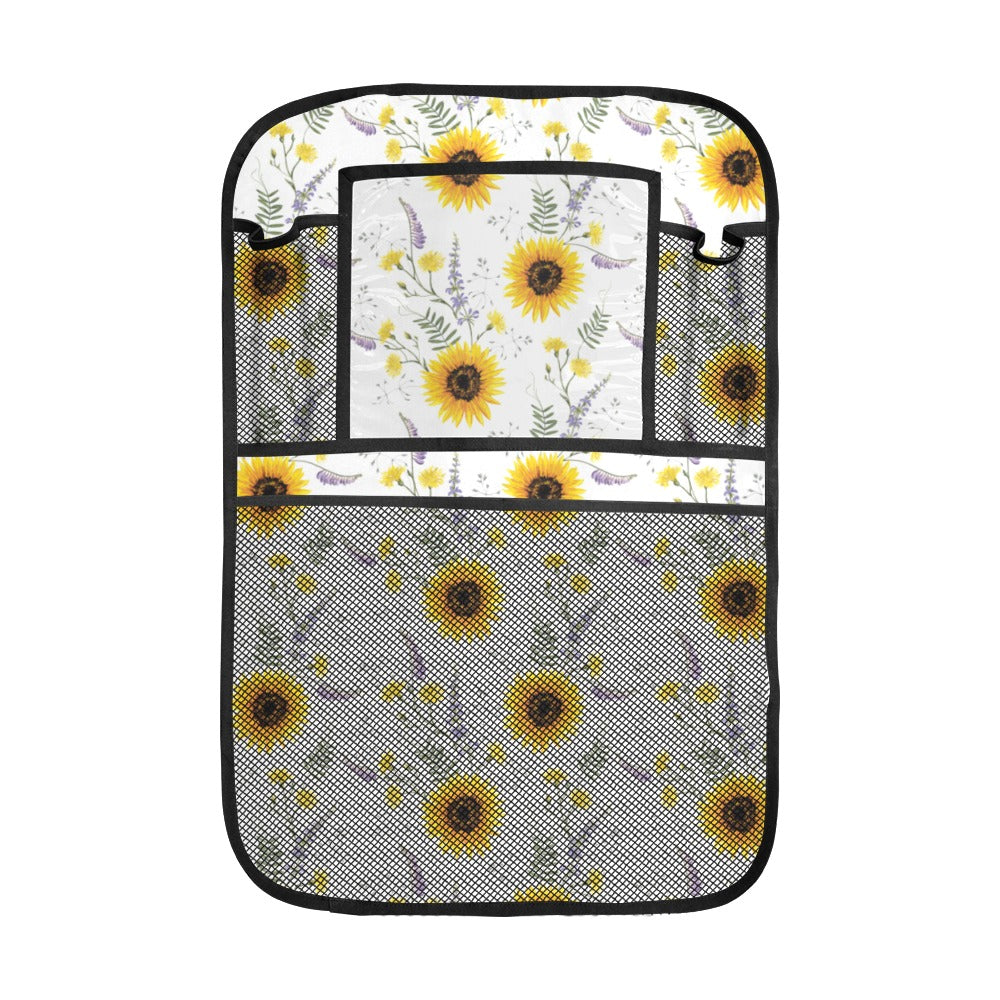 beautiful sunflowers pattern Car Seat Back Organizer