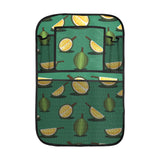 Durian pattern green background Car Seat Back Organizer