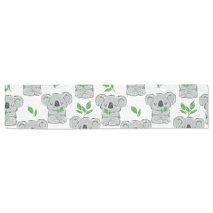 Hand drawn Koala leaves pattern Table Runner