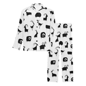 Goat ram pattern Men's Long Pajama Set