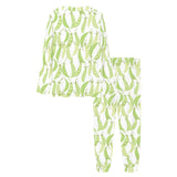 Green Peas Pattern Print Design 03 Women's All Over Print Pajama Set