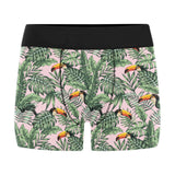 Toucan tropical green jungle palm pattern Men's All Over Print Boxer Briefs Men's Underwear