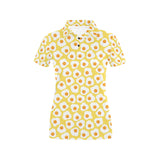 Fried Eggs Pattern Print Design 05 Women's All Over Print Polo Shirt