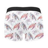 Watercolor sea turtle jellyfish pattern Men's All Over Print Boxer Briefs Men's Underwear