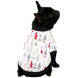 Cute Christmas tree pattern All Over Print Pet Dog Round Neck Fuzzy Shirt