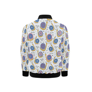 Snail Pattern Print Design 05 Kids' Boys' Girls' Bomber Jacket
