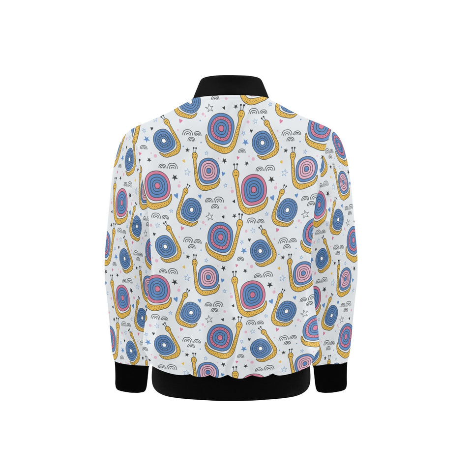 Snail Pattern Print Design 05 Kids' Boys' Girls' Bomber Jacket