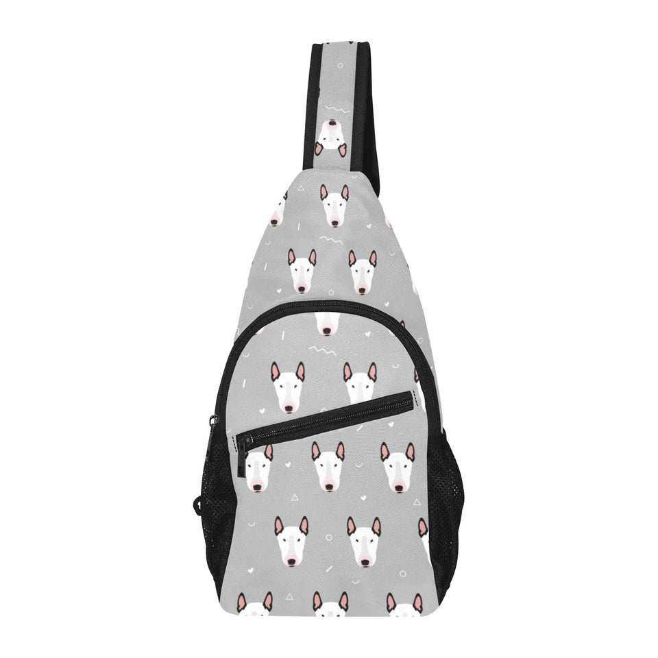 Bull Terrier Pattern Print Design 05 All Over Print Chest Bag