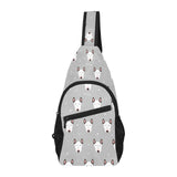 Bull Terrier Pattern Print Design 05 All Over Print Chest Bag