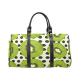 kiwi black dot background Travel Bag