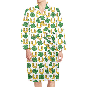 Horseshoes Pattern Print Design 04 Men's Long Sleeve Belted Night Robe