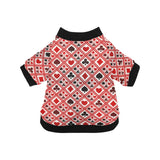Casino Cards Suits Pattern Print Design 03 All Over Print Pet Dog Round Neck Fuzzy Shirt