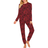 Rose Pattern Print Design 03 Women's All Over Print Pajama Set