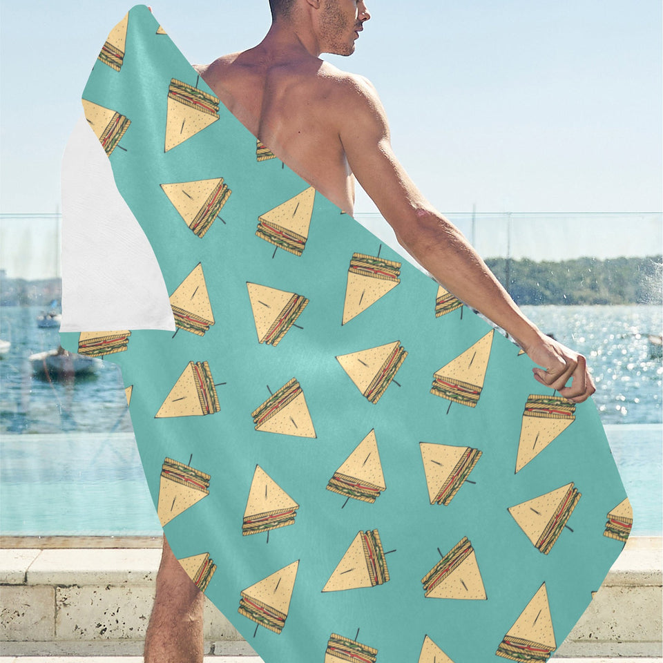 Sandwich Pattern Print Design 03 Beach Towel