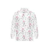 Cute poodle dog star pattern Men's Long Sleeve Polo Shirt