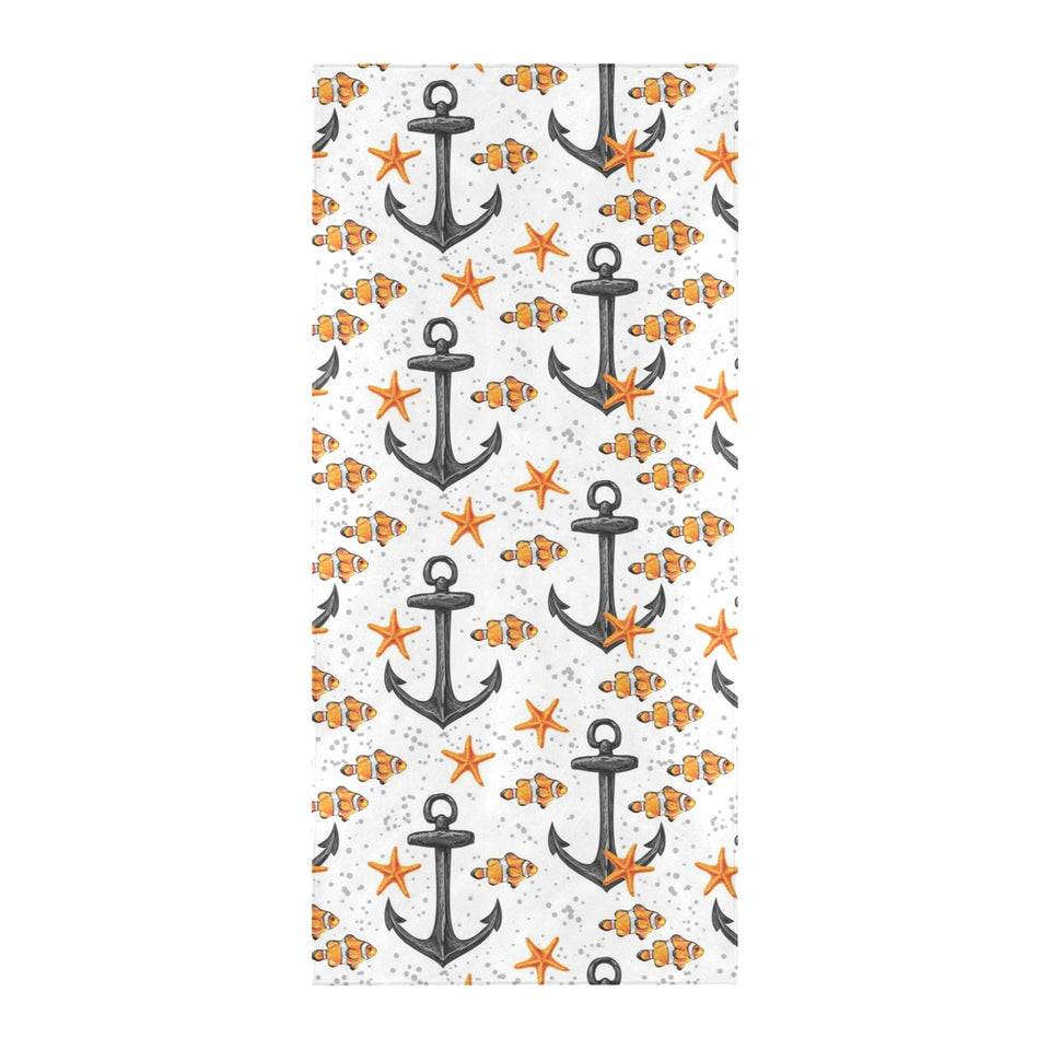 Clown Fish Pattern Print Design 02 Beach Towel
